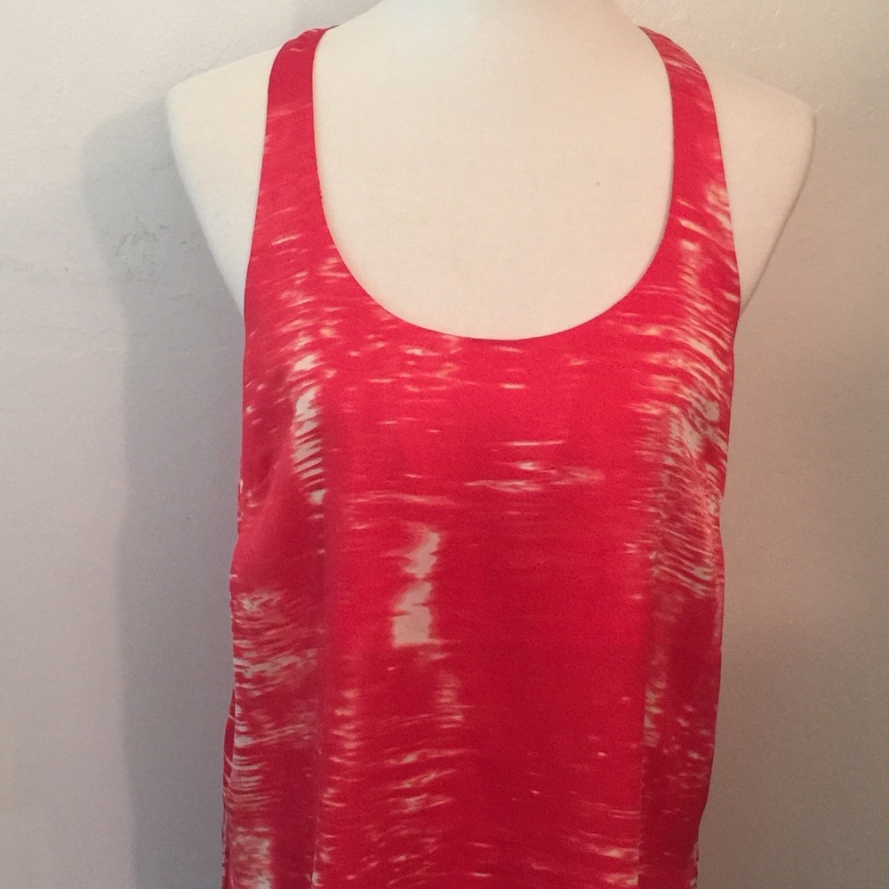 Silk BCBG Red Halter - Tie Dye Tunic